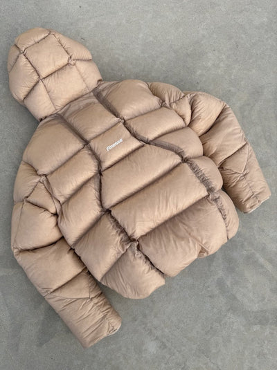 "ALIVE" PUFFER JACKET - BEIGE