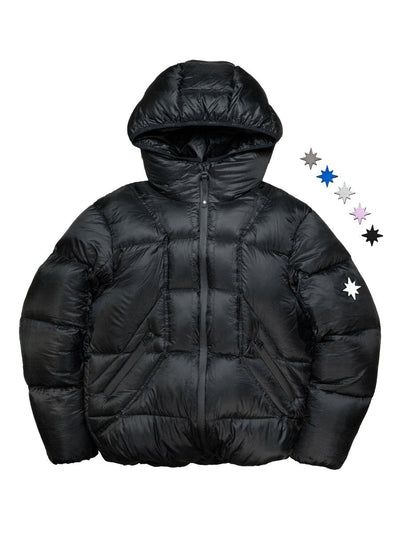 "ALIVE" PUFFER JACKET - BLACK