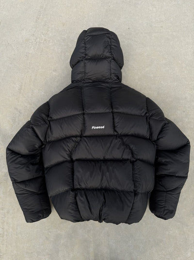 "ALIVE" PUFFER JACKET - BLACK
