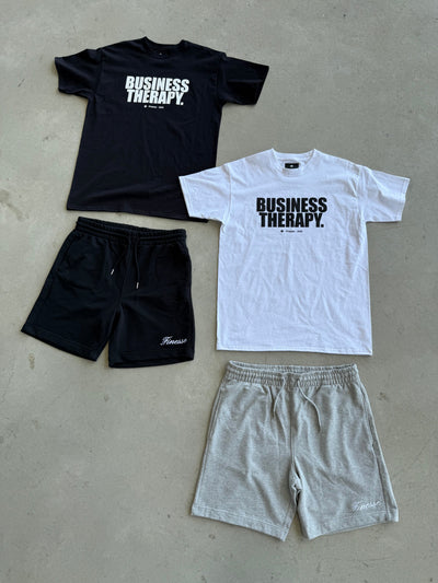 "𝑭𝑰𝑵𝑬𝑺𝑺𝑬" COTTON SHORT - BLACK