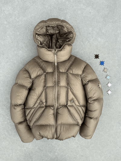 "ALIVE" PUFFER JACKET - LIGHT BRONZE