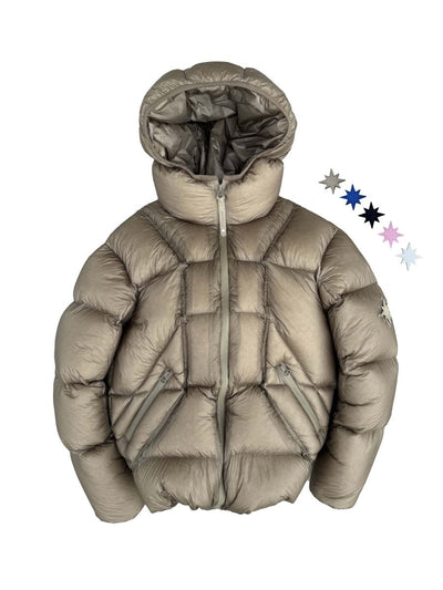 "ALIVE" PUFFER JACKET - LIGHT BRONZE