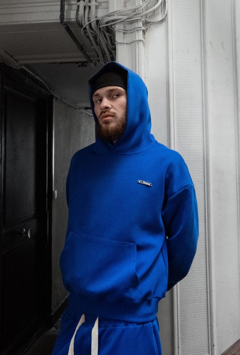 AIR COTTON HOODIE - BLUE