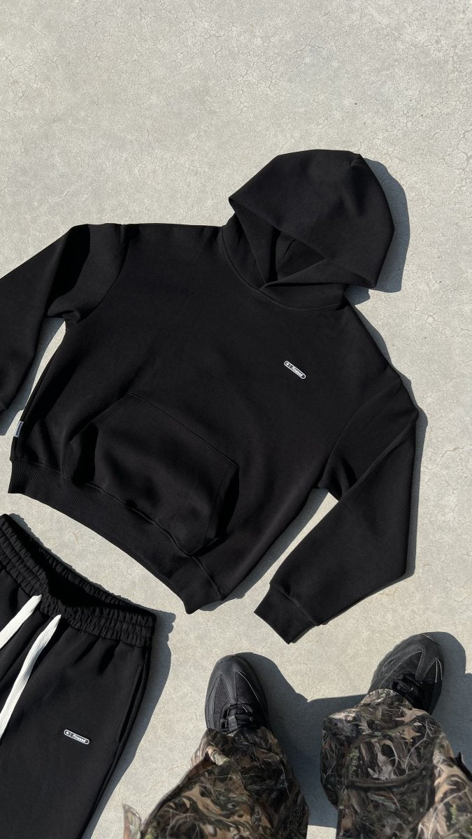 AIR COTTON HOODIE - BLACK