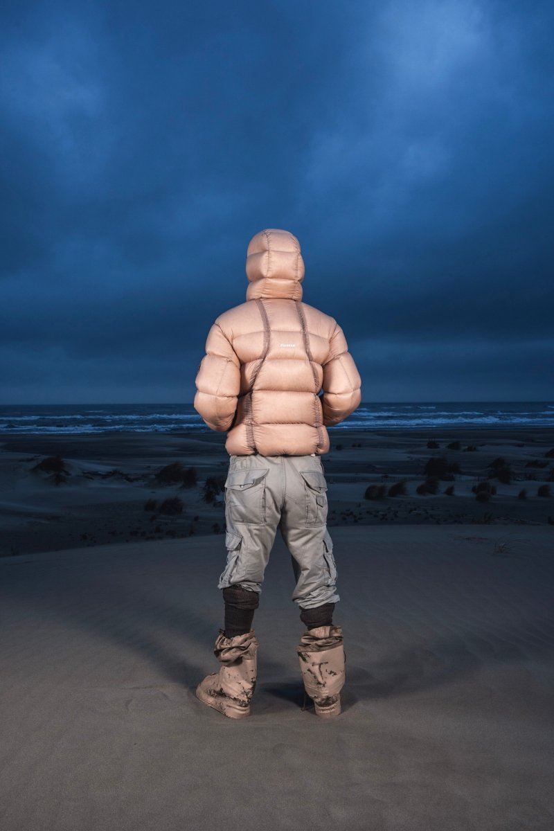 "ALIVE" PUFFER JACKET - BEIGE