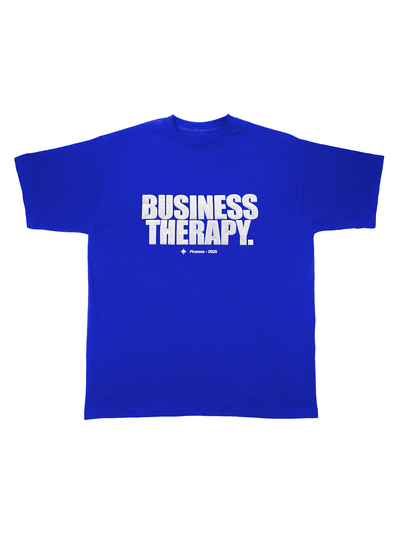 TEE "BUSINESS THERAPY" BLUE PUFF