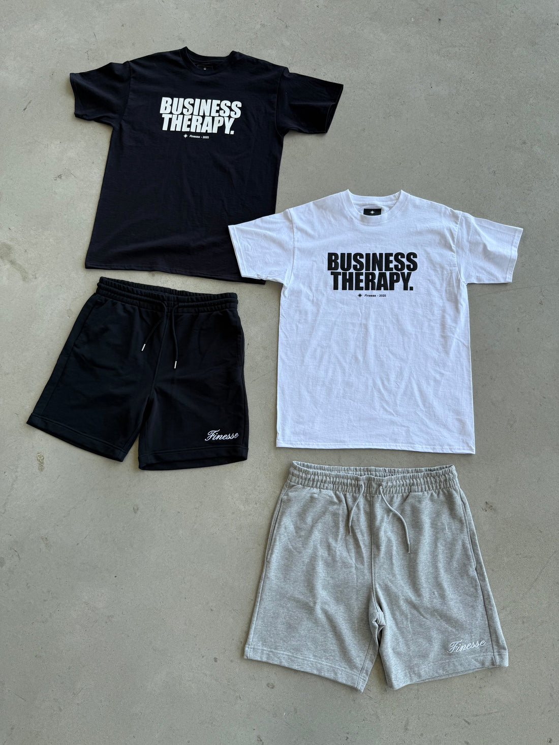 "𝑭𝑰𝑵𝑬𝑺𝑺𝑬" COTTON SHORT - BLACK
