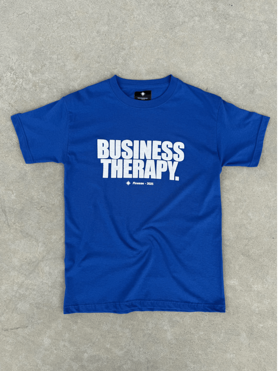 TEE "BUSINESS THERAPY" BLUE PUFF