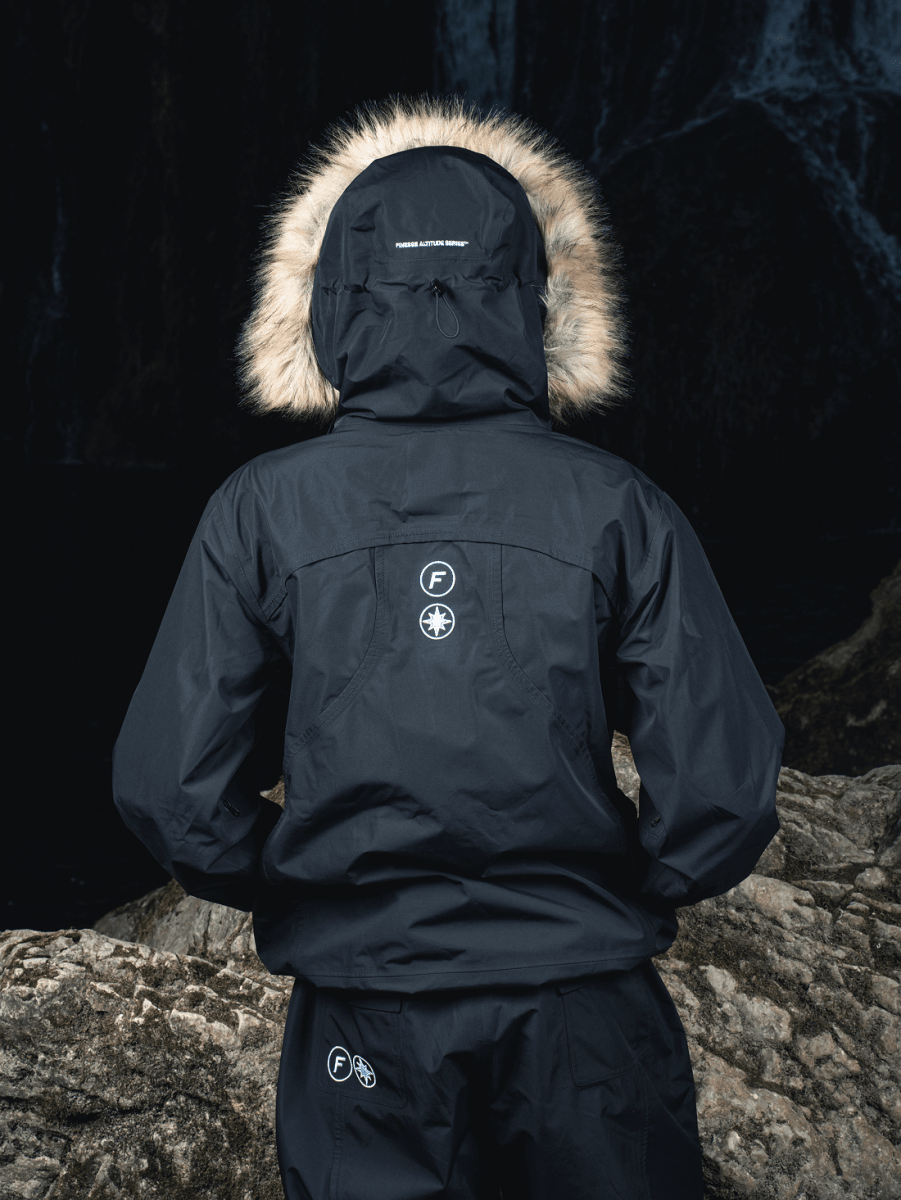 "FAS" WATERPROOF JACKET BLACK