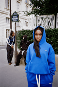 AIR COTTON HOODIE - BLUE