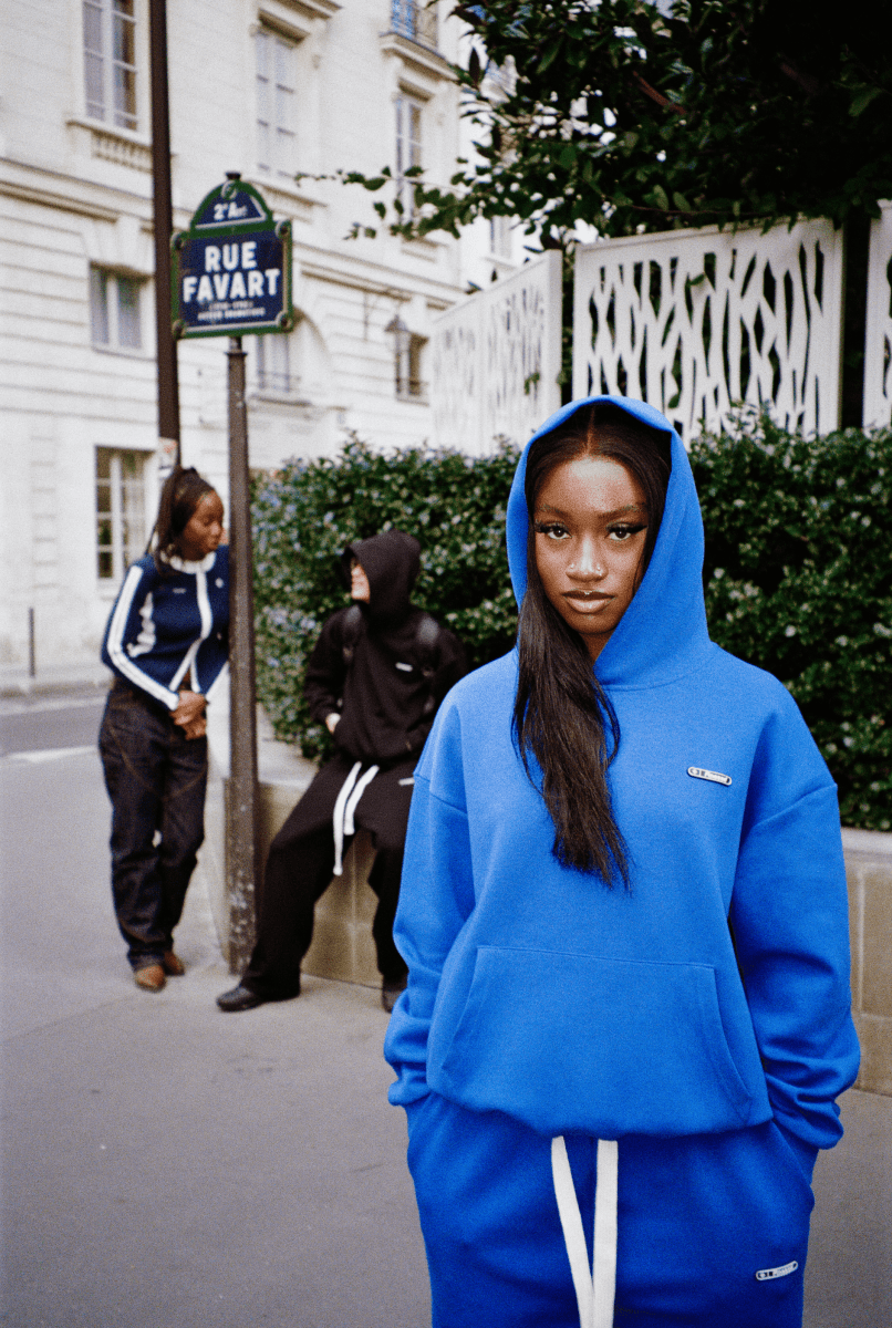 AIR COTTON HOODIE - BLUE