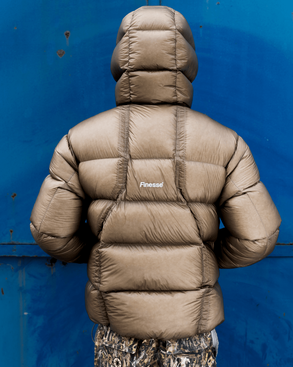 "ALIVE" PUFFER JACKET - LIGHT BRONZE