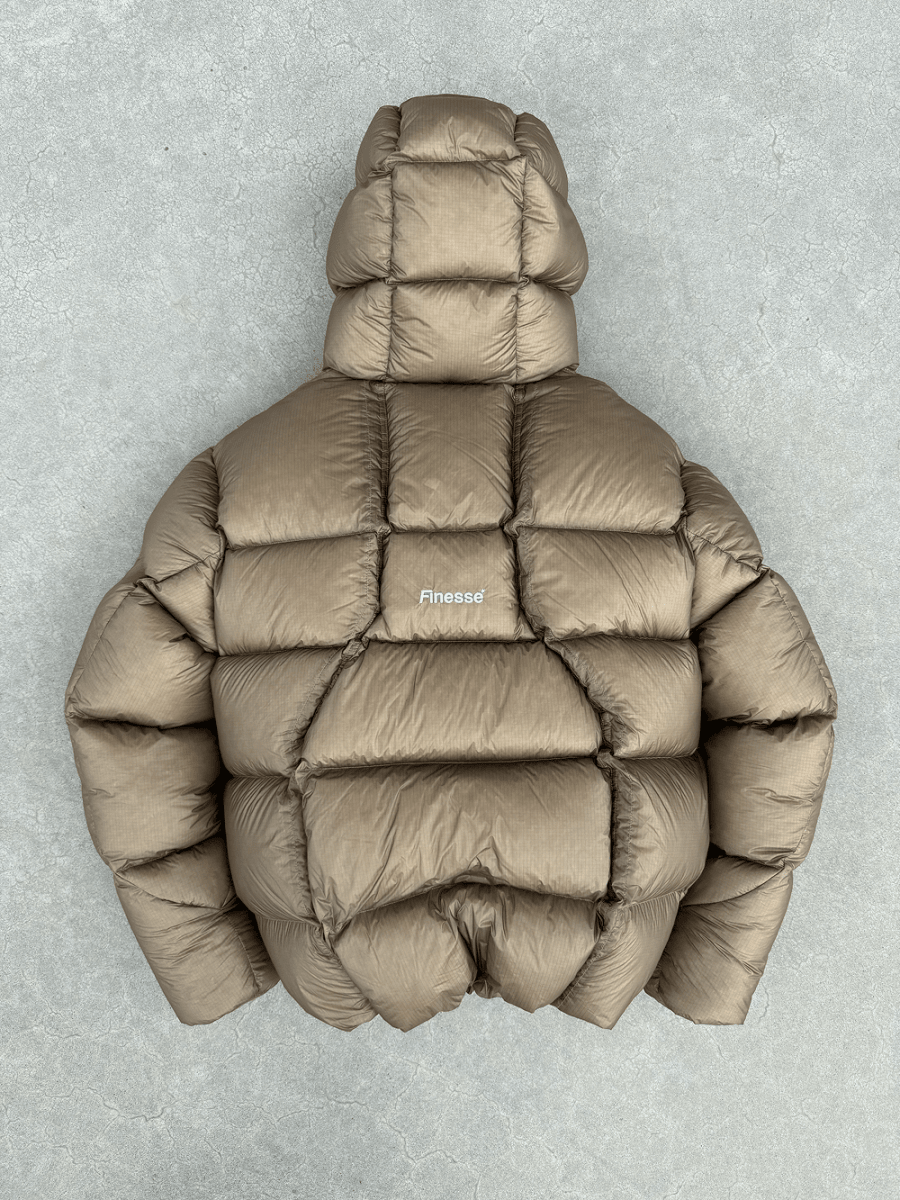 "ALIVE" PUFFER JACKET - LIGHT BRONZE