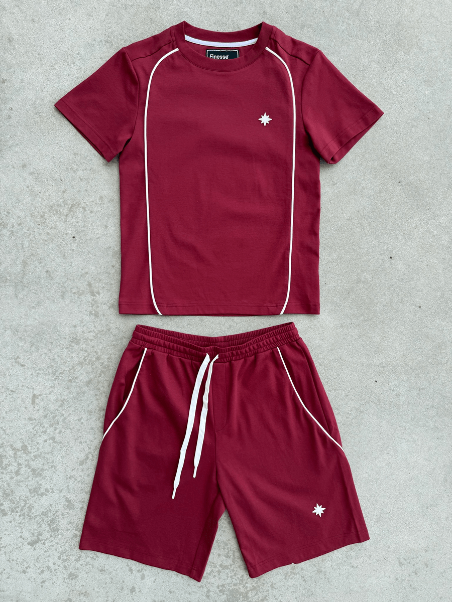 BIG LINE T-SHIRT - BORDEAUX