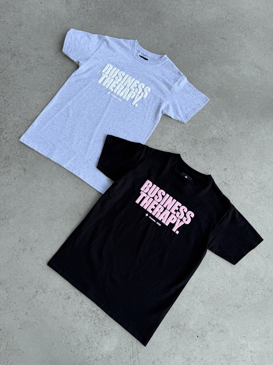 TEE "BUSINESS THERAPY" GREY