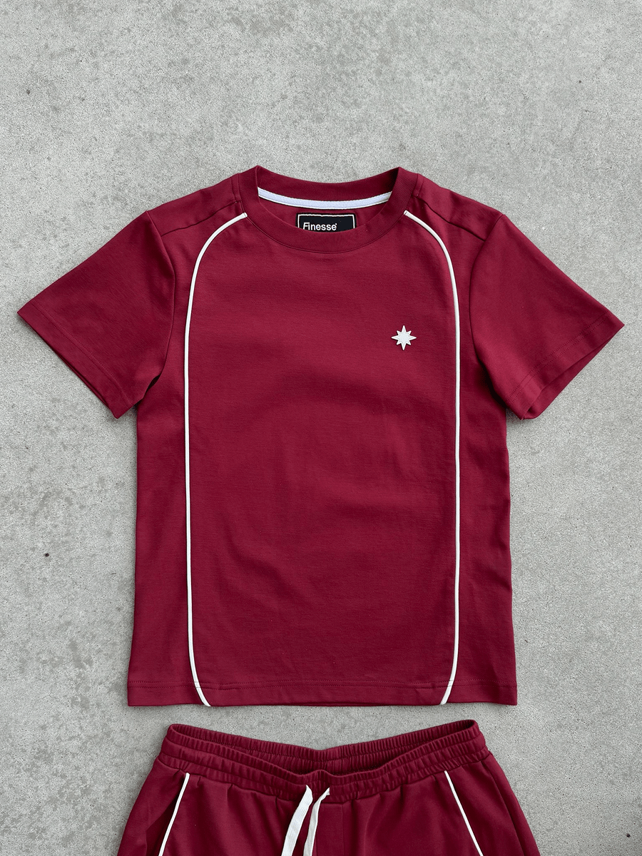BIG LINE T-SHIRT - BORDEAUX