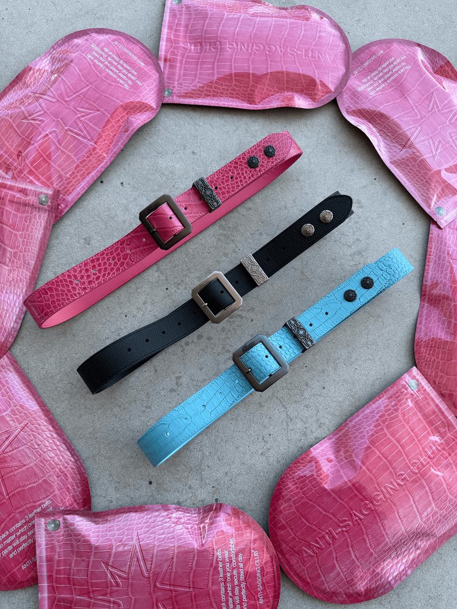 "ANTI-SAGGING CLUB" BELT - RED