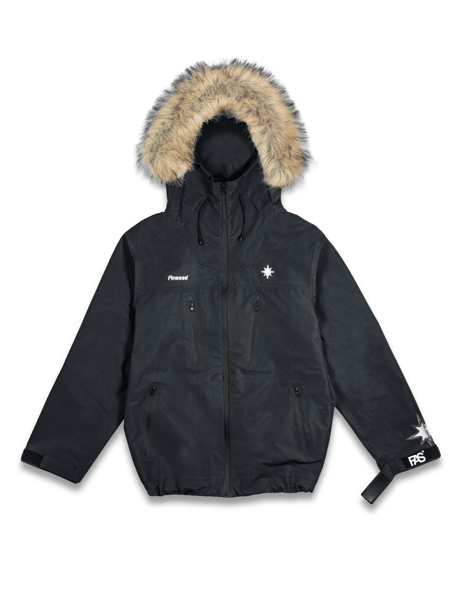 "FAS" WATERPROOF JACKET BLACK