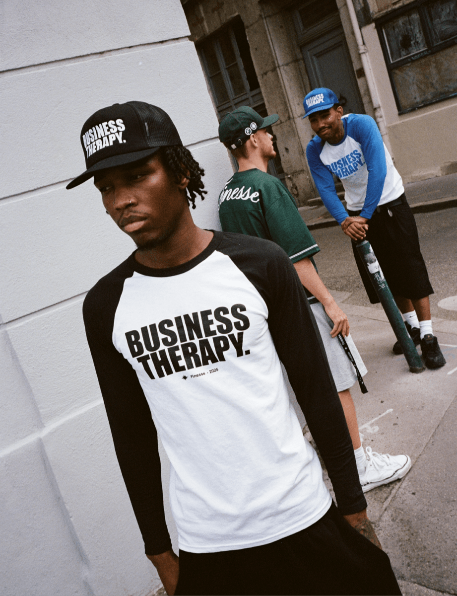 TRUCKER CAP "BUSINESS THERAPY" BLUE
